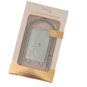 Casery Crossbody Phone Pocket in Silver